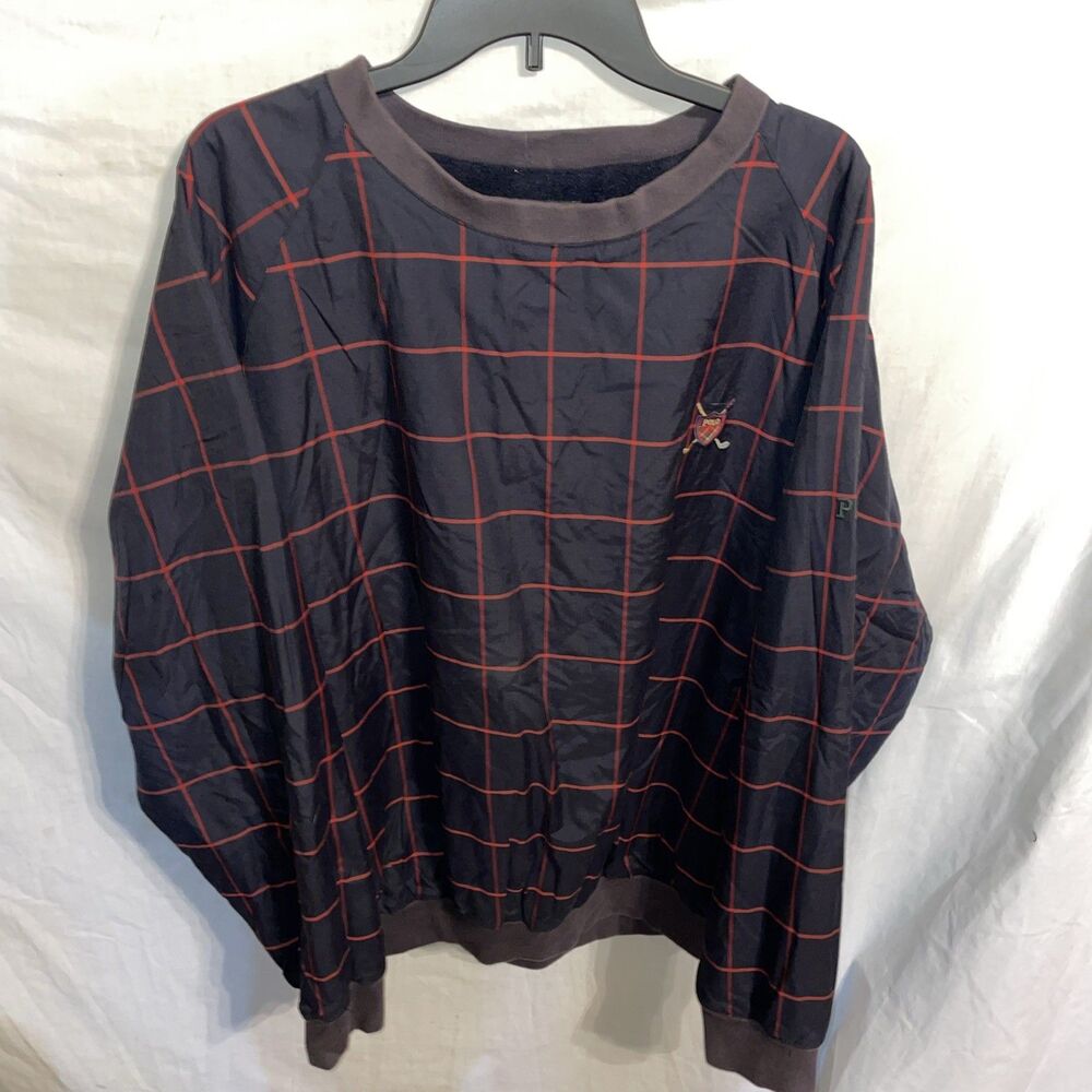 Polo Ralph Lauren Men’s Golf Jacket Size Large (Oversized) Black Striped Vintage